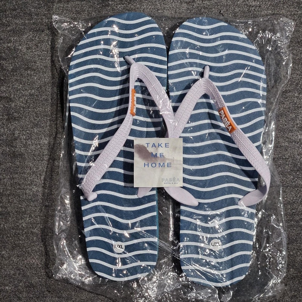 Pasea Hotel And Spa Flip Flops Thongs Sandals Size L/XL Unisex